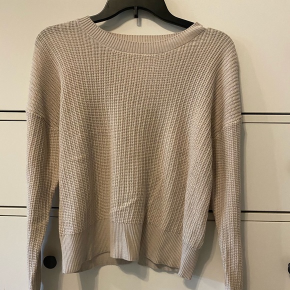 Pink Rose Beige Sweater - Picture 1 of 3